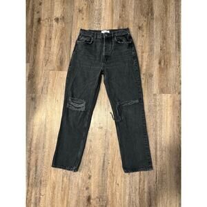Reformation Women's Cynthia High Rise Straight Leg Jeans Lagoon Size 28